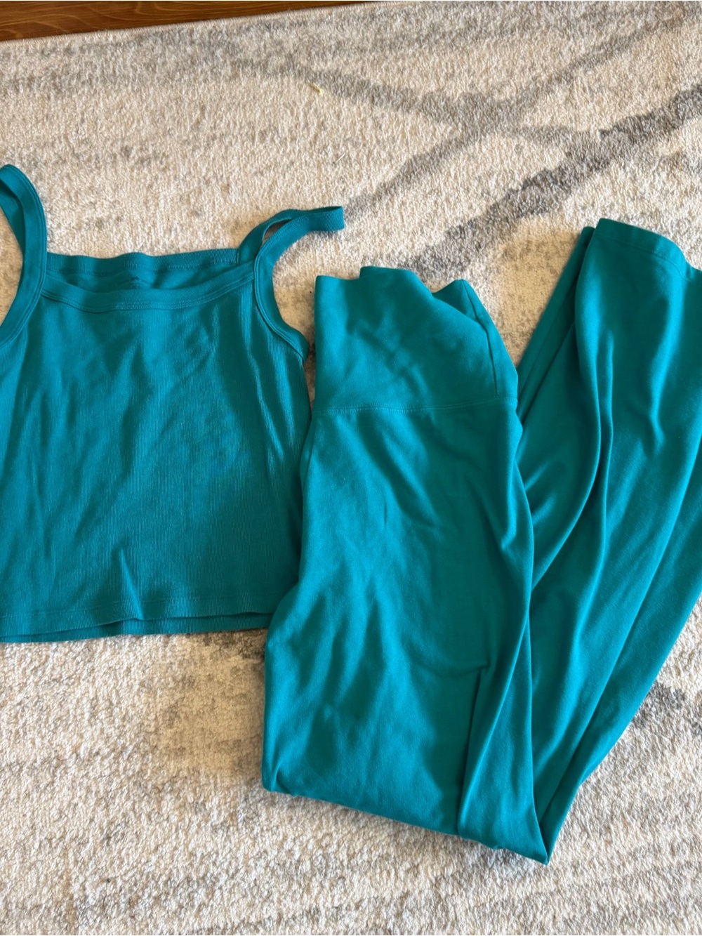 Brandy Melville Teal Priscilla Pants and matchi Teal Tank
